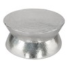 HomeRoots 37" Silver Aluminum Round Distressed Solid Coffee Table - 4 of 4