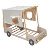 YOOCOZZ Full & Twin Size Wood Car Bed with Pillow, Ceiling Cloth, and LED - 4 of 4