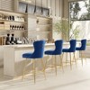 FURNIinspire Dining Chair, Set of 3, Wing Back Bar Chairs for Kitchen Island Dining Room Pub, Blue, 17.7"*17.5"*26" - 3 of 4