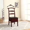 Proman Products Manchester, Office Chair with Hanger & Valet, Accessory & Clothes Organizer, Mahogany - 2 of 4