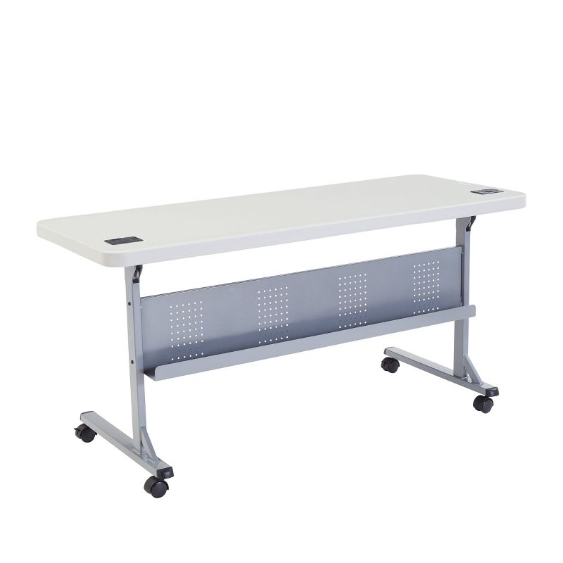 24&#34;x60&#34; Flip-N-Store Training Table Speckled Gray - Hampden Furnishings, 2 of 8