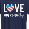 Women's - Instant Message - Love My Country Short Sleeve Graphic T-Shirt - 2 of 4