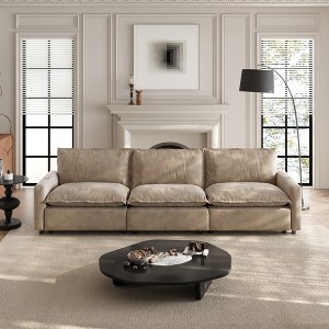 WJSHome 116''Oversized Cloud Couch Modular Sectional Reclining Couches for Living Room, 3 Seat with Power Recliner Sofa - 1 of 4