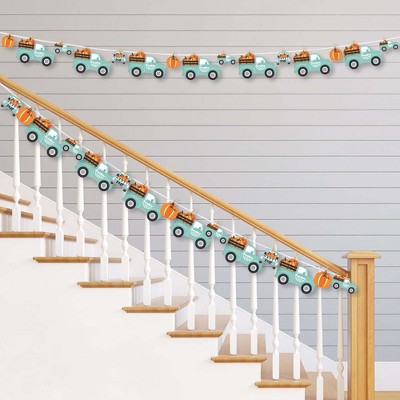 Big Dot of Happiness Happy Fall Truck - Harvest Pumpkin Party DIY Decorations - Clothespin Garland Banner - 44 Pieces