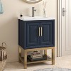 Festivo Modern 24" Single Sink Freestanding Bath Vanity Navy - 2 of 4