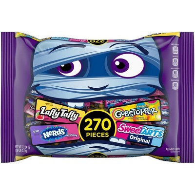 SweeTARTS, Gobstoppers, Nerds, & Laffy Taffy Halloween Candy Variety Pack - 73.2oz/270ct