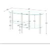 Sapphtopaz Modern Oval Coffee Table 3-layer Glass Coffee Bar with Storage Rack for Living Room, Bedroom - 3 of 4