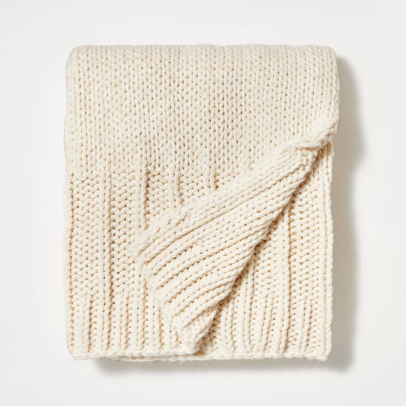 Chunky Knit Throw Blanket - Threshold™ designed with Studio McGee, 1 of 8