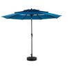 Gulches Aluminium 10ft 3 Tier Auto-tilt Umbrella£¬Outdoor Patio Umbrella - Market Table Pool Deck Umbrella (Base Not Included)( Dark blue ) - 2 of 4