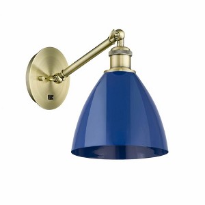 Plymouth Dome - 1 Light Wall Sconce In Industrial Style-13.25 Inches Tall and 7.5 Inches Wide - 1 of 1