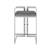 Meridian Furniture,Ezra Grey Velvet Stool, Set of 2 - 3 of 4