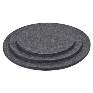 Unique Bargains Indoor Round Reversible Absorbent Waterproof Plant Pot Saucers Coaster Felt Pad Mats 1 Set of 9 Pcs - 1 of 4