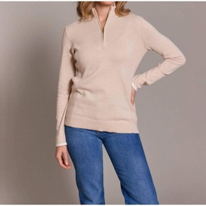 Women's Tee Time Half Zip Pullover - Alashan Cashmere - 1 of 2