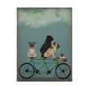 Trademark Fine Art -Fab Funky 'Pug Tandem' Canvas Art - 2 of 4