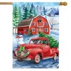 Briarwood Lane Picking Up The Tree Christmas House Flag Pickup Ba - 2 of 4