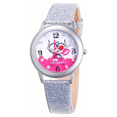 Girls' Red Balloon Paris L 'Amour Stainless Steel Glitz Watch - Silver