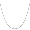 Black Bow Jewelry 1mm 14k White Gold Diamond Cut Solid Cable Chain Necklace - 3 of 4
