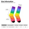 Rainbow Women Printed Crew Socks Funny Funky Socks Soft Polyester Novelty Gifts for Artists Men - 2 of 4