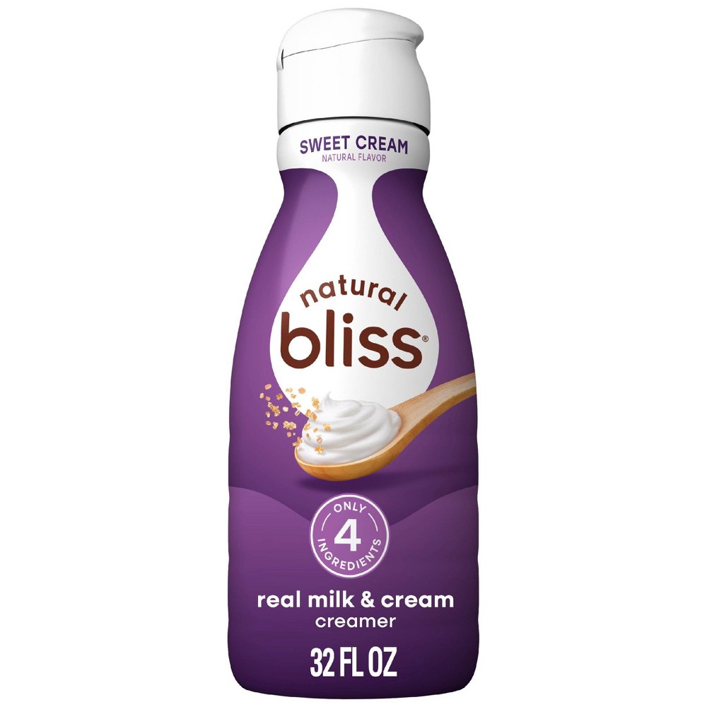 Natural Bliss Sweet Cream Coffee Creamer with Real Milk & Cream - 32 fl oz