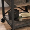 FONTOI End Tables with Drawer Lower Shelf Rolling Casters Movable Storage Side Table for Study Versatile Indoor Furniture, Brown, 25.79"*22.64"*6.69" - 2 of 4
