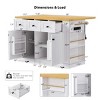 Multi-Functional Kitchen Island Cart with Outlet, 3 Drawers, 5 Wheels & Side Racks, Rolling Storage Cabinet for Kitchen or Dining-The Pop Home - 4 of 4