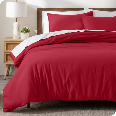 9 Piece popular King Duvet Set 100% Cotton - Red