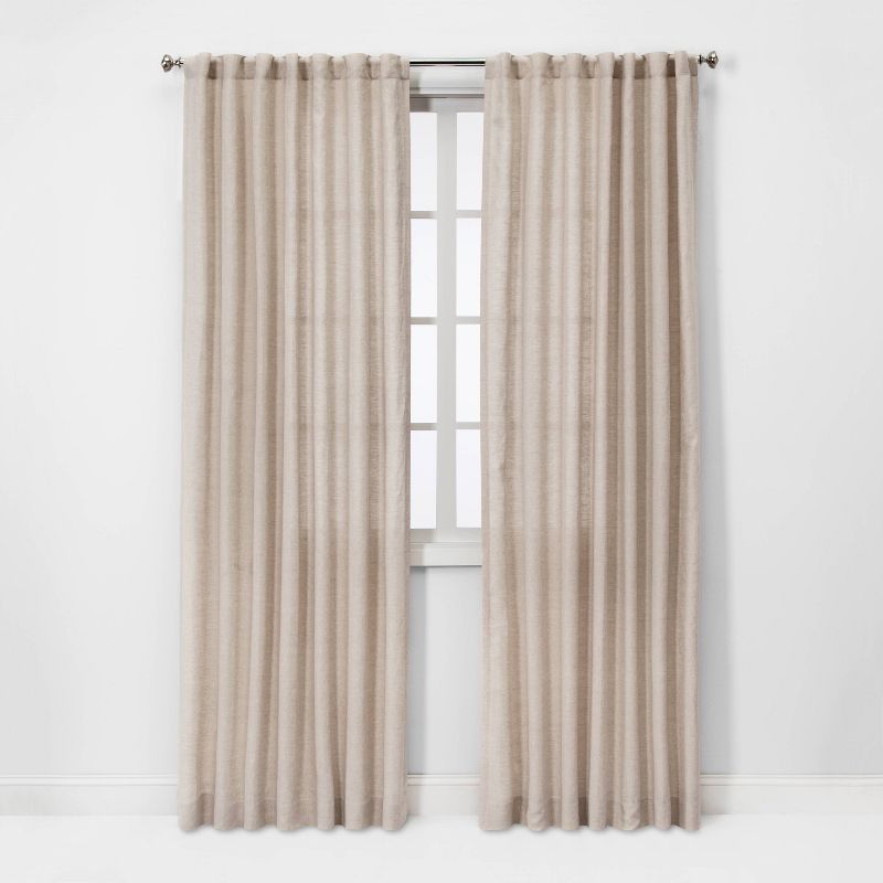 1pc Light Filtering Linen Window Curtain Panel - Threshold™, 5 of 14