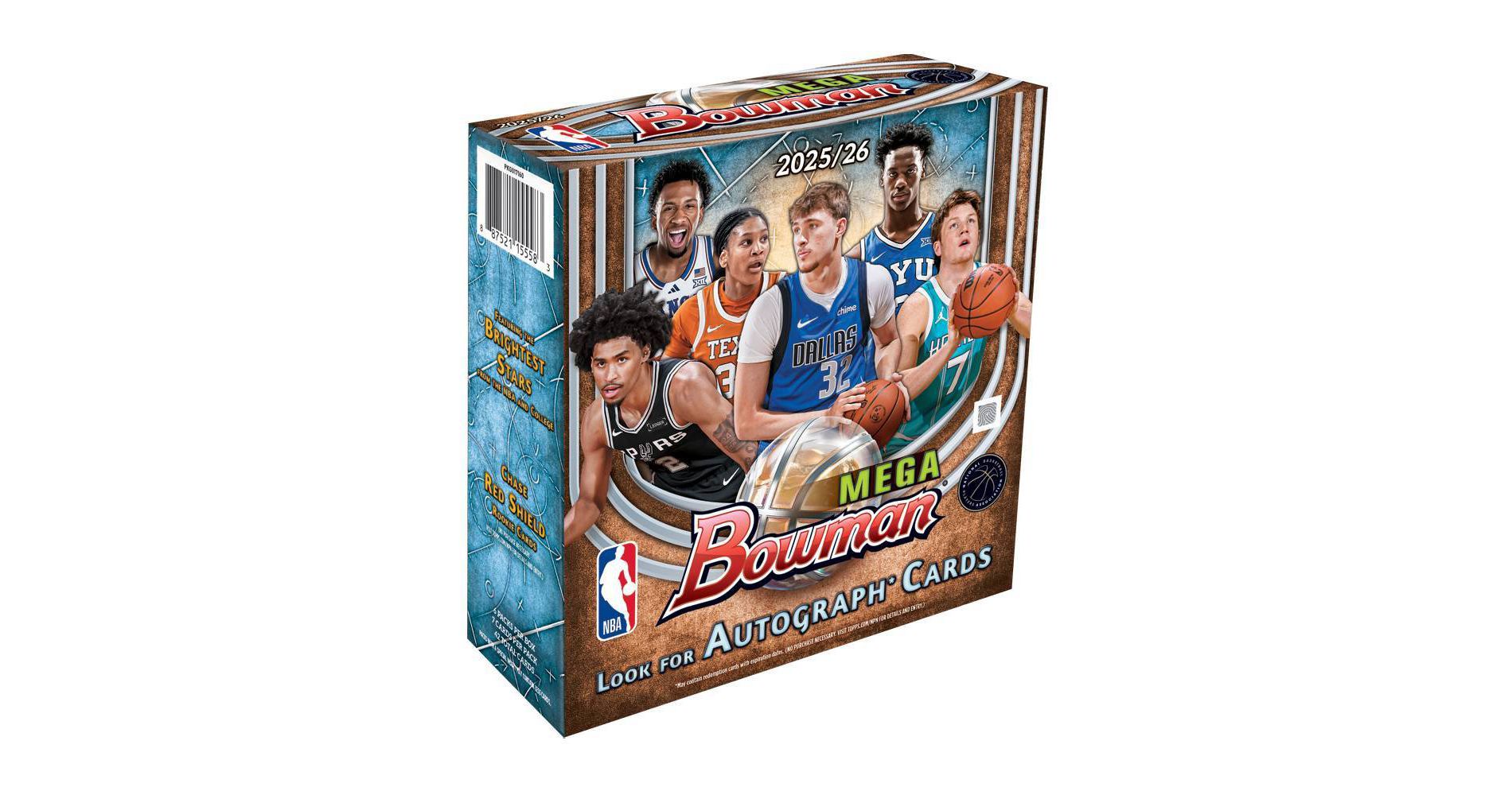 2025-26 Topps NBA Bowman Basketball Trading Card Mega Box