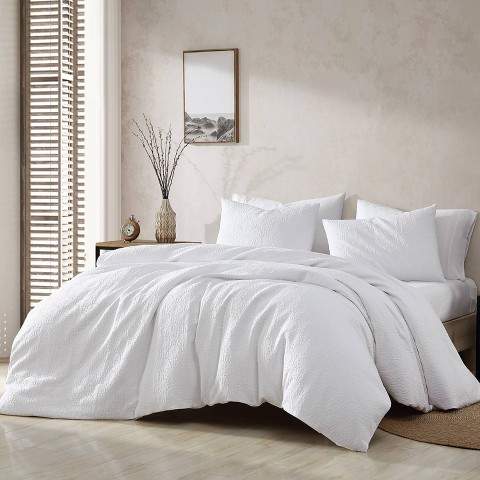 Riverbrook Home 3pc Queen Fagen Matelasse Comforter Set White: Polyester Bedding Sets with Shams
