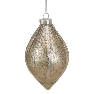 Northlight 5" Gold Mercury Glass Finial Christmas Ornament - 1 of 2