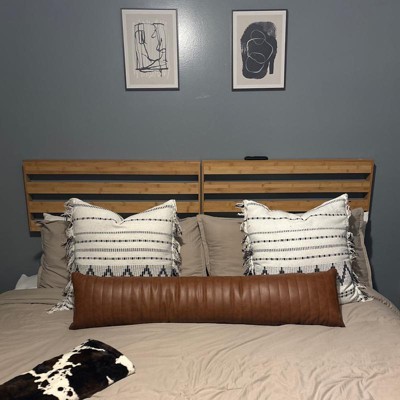 Faux leather pillow cheap target