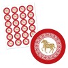 Big Dot of Happiness 2026 Year of the Horse - Lunar New Year Circle Sticker Labels - 24 Count - 2 of 4
