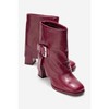 LORE - Burgundy Patent Leather Block Heel Boot (Women) | Forever & Always Shoes - 2 of 4