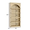Arched Bookcase 5 Shelf Bookshelf 68.7" Tall Bookcase Farmhouse Curved Storage Rack Bookshelves - 2 of 4