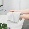 PiccoCasa Luxury 100% Ribbed Absorbent Drying Face Ribbed Cotton Washcloths 2 Pcs - 3 of 4