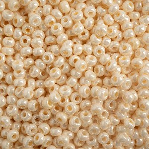 John Bead Czech Glass Seed Beads 8/0 (500g) Eggshell - 1 of 2