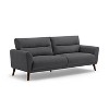 MINIMORE Modern 85''W Bess 3Seater Round Arms Sofa - 3 of 4