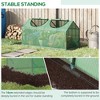 NicBex 4' x 2' x 2' Galvanized Raised Garden Bed with Mini PVC Greenhouse Cover Garden Sheds with Roll-Up Windows for Flowers, Fruits, Green - 3 of 4