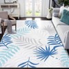 Modern Throw Rugs Botanical Area Rug Machine Washable Rug Stain Resistant Easy Cleaning Area Rug Low Pile Floor Cover Folding Carpet For Home Decor - 4 of 4