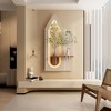 Moda Furnishings Sandstone Wall Decor - Simulated Green Plants, Glass Vase & Rabbit Statue, Living Room Bedroom Hallway Lighting Art - 3 of 4