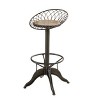 2 pcs Wood 29 Inch Saddle BarStool Entertaining with Metal Frame-Christopher Knight Home - 2 of 4