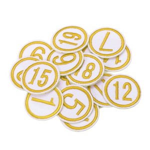Unique Bargains Iron-on Washable Embroidered DIY Number Applique Patch 20 Pcs - 1 of 4