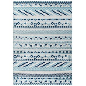 Modway Reflect Cadhla Area Rug 5x8 – Vintage Abstract Geometric Lattice Design for Indoor and Outdoor Use in Neutral Tones - 1 of 4
