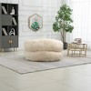 42.52" Bean Bag Chair With Ottoman, Ultra Soft Lazy Sofa Chair With Memory Foam, Indoor Modern Accent Beanbag Chairs - 3 of 4