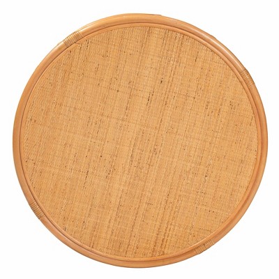 Raflesia Light Honey Round Rattan Bohemian Coffee Table