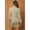 Women's Turtle Neck Balloon Sleeve Sweater Dress - GILLI - 3 of 3