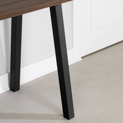 Natural Walnut L-Shaped Computer Desk with USB Port and Filing Cabinet