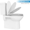 Whizmax Toilet Seat with Slow Soft Close - Easy to Install and Clean, Never Loosens - Fits Most Elongated - 2 of 4