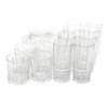 GIBSON HOME 16 Piece Lattice Glassware Drinkware Set 985117467M