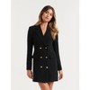 Coolmee Women Casual Long Sleeve Notch Lapel Double Breasted Button Slim Fit Blazer Mini Dress With Pockets - 2 of 4